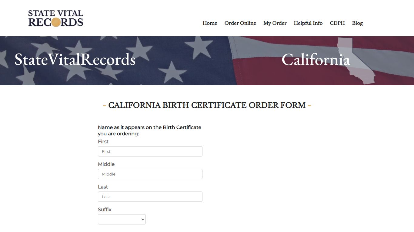Order a California Birth Certificate | StateVitalRecords.org